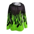 thumbnail image 4 of Sudaderas de manga larga con capucha y estampado de llama informal con cuello en V para mujer Pompotops gfhjh11980, 4 of 4