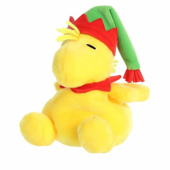 Aurora - Mini Yellow Festive Stuffed Animal - Palm Pals 5" Elf Woodstock - Peanuts