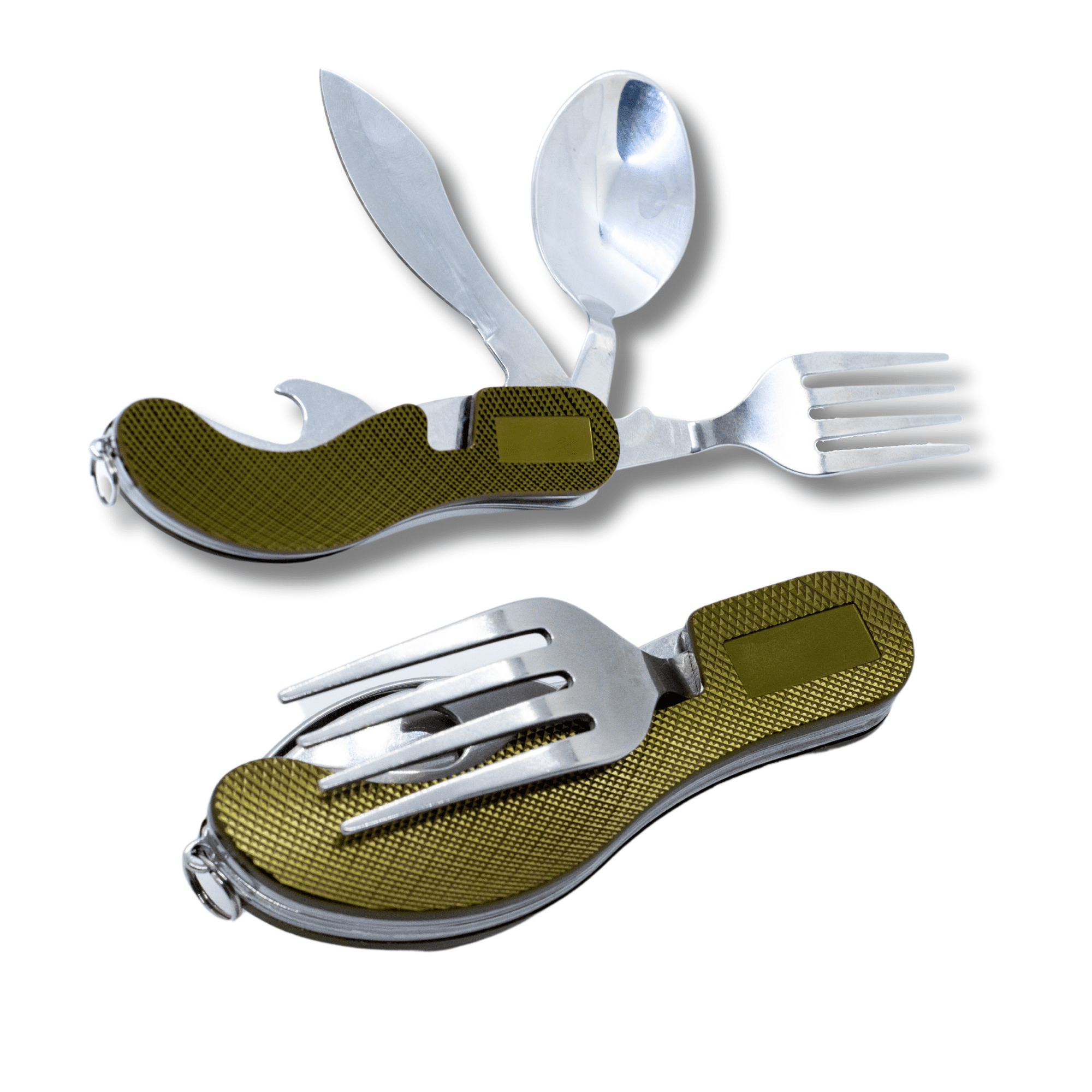 Stainless Steel Camping FlatwareEmerald Green