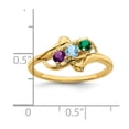thumbnail image 2 of Finest GoldXMR14-3-7 14K Yellow Gold Polished 3-Stone Mothers Ring Mounting - Size 7, 2 of 5