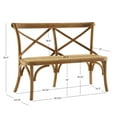 thumbnail image 5 of Linon Barton Bentwood Bench, Antique Brown/Natural, 5 of 11