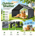 thumbnail image 2 of Euqvunn Dog Shade Shelter, Portable Outdoor Dog Tent with Waterproof Cover, Pet Shade House for Garden, Patio, Backyard, Travel - Gray, 2 of 8
