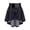 Black, variant on TiaoBug Kids Girls Metallic High-Low Hem Mini Skater Skirt Ballet Dance Athletic Wrap Flared Skirt Dancing Costume Silver 10