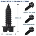 thumbnail image 2 of Black License Plate Screws Rust-proof Finish - 8 Pcs | Premium Eco-Friendly Srews for Front & Rear Plates, 2 of 5