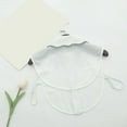 thumbnail image 6 of CYSFASHION Detachable Collar for Women Solid Half Shirts Family Business Casual Round Dicky Collar Blouse White, 6 of 9