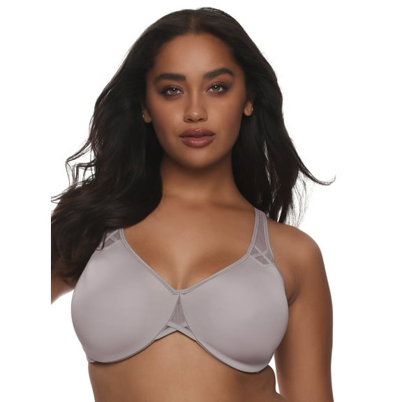 Paramour by Felina | Amaranth Cushioned Comfort Unlined Minimizer Bra (Gull Grey, 32C)