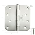 thumbnail image 4 of Cauldham (12 Pack) Heavy-Duty 4" Interior Door Hinges with 5/8" Radius Corners - Satin Nickel, 4 of 7