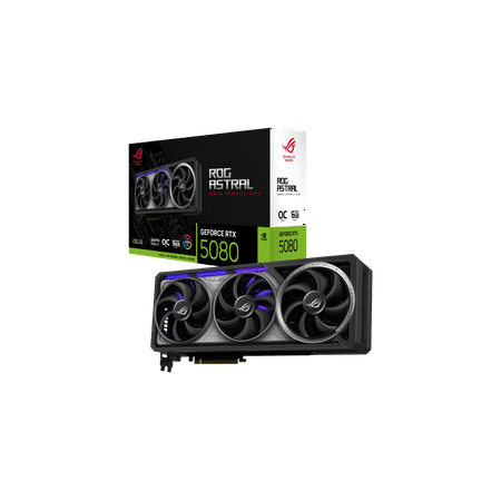 ASUS - ROG Astral NVIDIA GeForce RTX 5080 16GB GDDR7 PCI Express 5.0 Graphics Card - Black