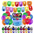 thumbnail image 1 of Among Us Children's Party Balloon Arch - Happy Birthday, 1 of 3