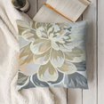 thumbnail image 3 of YINGXI  Floral Throw Pillow Cushion Case, Flower Petals Modern Color Palette Chamomile Peony Dahlia and Sunflower Print, Modern Accent Double-Sided Digital Printing,Slate Brown Grey 20x20in, 3 of 5