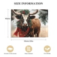 thumbnail image 2 of Orinice  highland cattle Canvas Wall Art animal Art  Horned Cow Wearing Aesthetic cute Print  Wall Decor Pictures for bedroom Living Room unframed20''X16'' 20x16in, 2 of 5