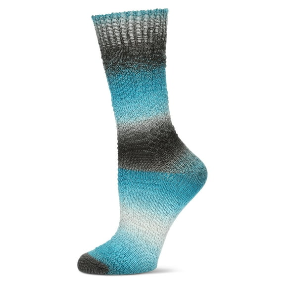 Legmogue Women's Gradient Stripe Soft and Warm Crew Sock - Womens - Female, One Size, Gray