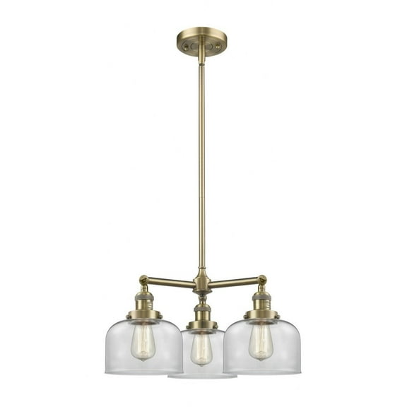 Innovations Lighting - Bell - 3 Light Chandelier In Industrial Style-11 Inches