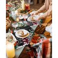 thumbnail image 3 of Christmas Tree Black Placemats Set of 4 Washable Table Mats for Kitchen Dining Table, Winter Cotton Linen Place Mats for Indoor Outdoor Parties Holiday Decoration, Snowflake Leopard Buffalo Plaid, 3 of 6