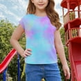 thumbnail image 7 of THDHVS Girls Shirts,Girls Short Sleeve Tops,Summer Print Fashion Girl's Round Neck Short Sleeve School Blouse Blue 7-8 Years, 7 of 7