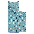 thumbnail image 2 of Blue Halloween Ghosts Pumpkins Skulls and Bats Toddler Nap Mats for Kids Preschool,50"x20" Sleeping Mat Bag or Kids,Toddler Sleeping Bag,Toddler Nap Mat or Daycare, 2 of 6