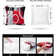 thumbnail image 3 of Juego de 4 fundas de almohada decorativas de 18.0 x 18.0 in, color rojo y negro, 3 of 5