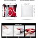 thumbnail image 3 of Juego de 4 fundas de almohada decorativas de 18.0 x 18.0 in, color rojo y negro, 3 of 5