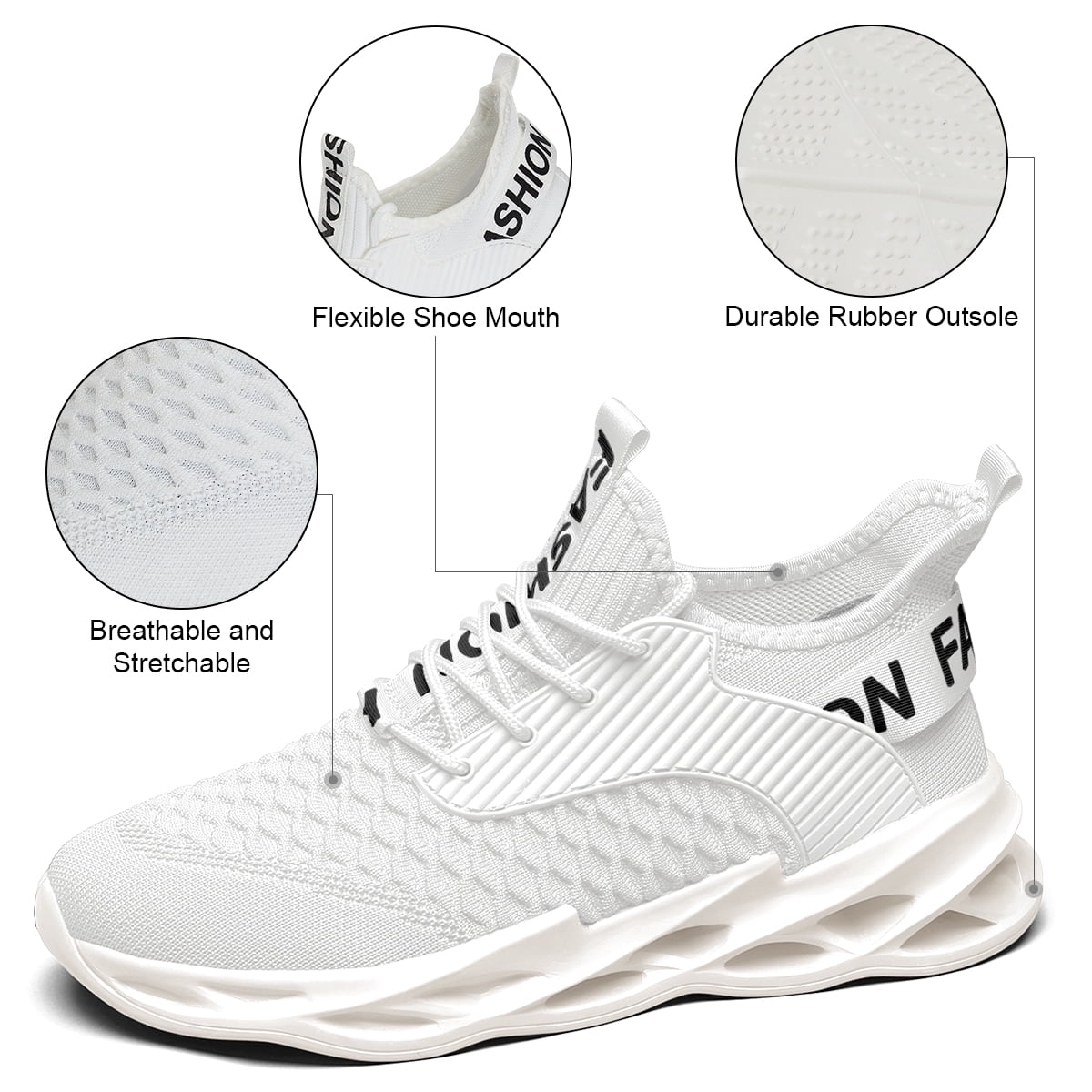ZUTY Womens Training Running Shoes Breathable Non Slip Fashion Sneakers for Gym Workout Tennis Walking Sports White 9