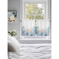 thumbnail image 4 of Half Window Curtain 36 Inches Long, Coastal Coral Window Treatment Curtain Drapes, Blue Ocean Starfish Seagrass Watercolor Small Tier Curtains for Bathroom Over Sink, 27.5"x36", 2 Panels, 4 of 7