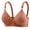 Khaki, variant on Sports Bras for Women New Women's Printing Thin Style Ventilate Back Buckle Bra without Steel Rim Silver 38