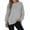 Gray, variant on Sweatshirt for Women Long Sleeve Zipper Slit Oversized Pullover Casual Side Slits Drop Shoulder Sweatshirts