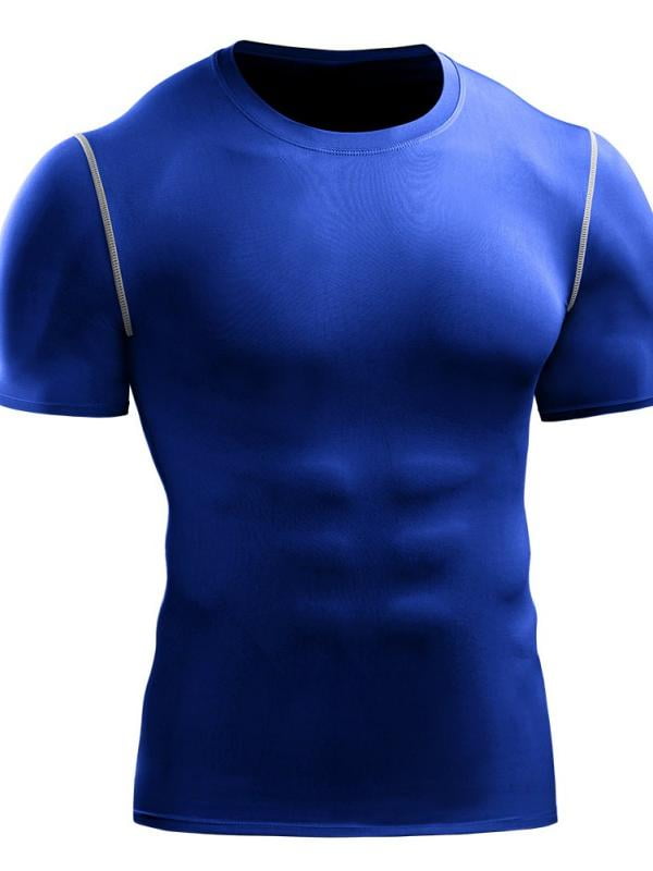 Men's Compression Top  Running Gym Short Sleeved Cool Dry Gym Shirt Quick-dry 