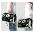 thumbnail image 3 of Panda Canvas Outdoor Picnic Mat Waterproof Foldable Portable Beach Blanket for Camping Hiking Travel - Blue/White Stripe Pattern, Large Size 79" x 59, 3 of 6