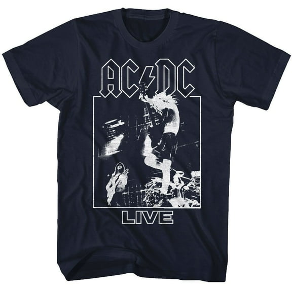 AC/DC Live Navy Adult T-Shirt Lt