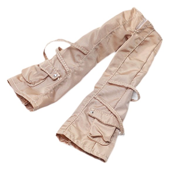HILABEE 1/12 Female Action Figure Clothes Easy to Wear Miniature Clothing Dress up Photo Cargo Pant Khaki