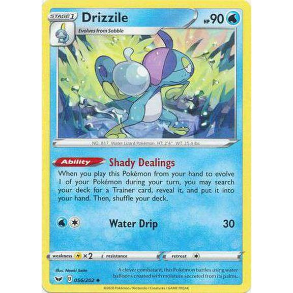 Pokemon Sword & Shield Base Set Uncommon Drizzile #56