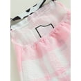 thumbnail image 6 of Arvbitana Toddler Kids Girls Pants Sets Sleeveless Tie-up Halter Tops and Plaid Flare Pants 2Pcs Outfits Little Girls Summer Clothes 1T-6T, 6 of 8