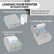 Core Innovations CTP500 Wireless Mini Portable Thermal Printer & Label Maker + Paper, Android & iOS (Gray)