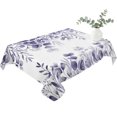thumbnail image 2 of Purple Eucalyptus Table Cloth Waterproof Tablecloths, Spring Summer Farmhouse Leaves Watercolor Tablecloth Dining Table Cover for Kitchen Party Tabletop Outdoor, Rectangle Tablecloth 52x70 Inch, 2 of 9