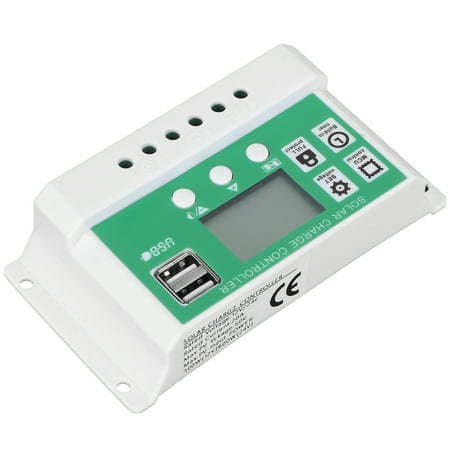 

ESTINK Solar Battery Controller Solar Charge Controller 20A 12V 24V LCD Display Solar Charge Controller PWM Auto Focusing Tracking Charging