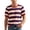 Red, variant on Striped T Shirts for Man Summer Short Sleeve Crewneck Relaxed Fit Color Block Casual Tee Shirt Streetwear