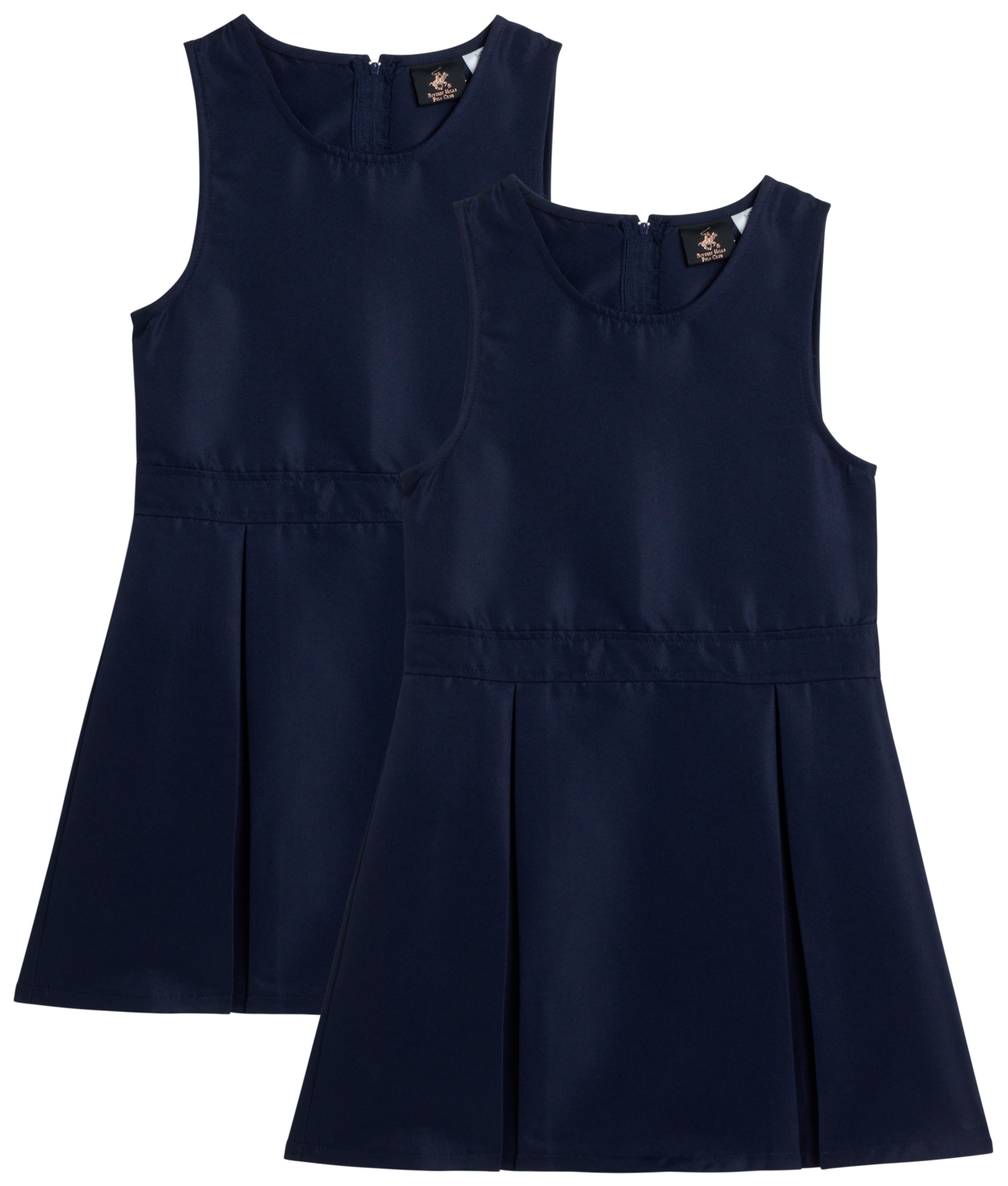 Beverly Hills Polo Club Girls School Uniform Dress 2 Pack Sleeveless 