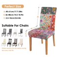 thumbnail image 6 of Boho Chic Dining Chair Covers Set of 4, Stretch Polyester Kitchen Slipcovers Featuring Vintage, Tribal Style, Retro, Nordic Style, Rustic, Ethnic Patterns with Removable Protector, 6 of 7