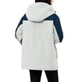 thumbnail image 4 of Scyoekwg Women's Waterproof Jackets Hooded Zip Up Jacket Casual Long Sleeve Winter Warm Coats Thickened Rain Jackets Outerwear (White,XXXXL), 4 of 7