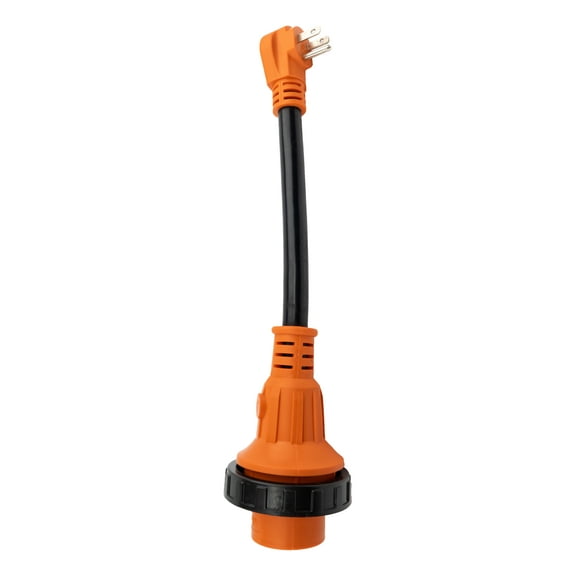 12" RV LOCKING ADAPTER CORD - 15 A MALE TO 30 A FEMALE
