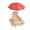 A Red, variant on KGJQ Squirrel Feeder with Umbrella, Squirrel Feeders for Outside, Squirrel Picnic Table Feeder, Chipmunk Feeder Hold Corn, Corn Cob, Peanut for Garden Yard Patio Tree Decor