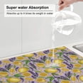 thumbnail image 5 of Sikiie Lavender Flowers Dish Drying Mat, Kitchen Counter Mat, Self Drying Mat for Kitchen Counter Dish Drying Pad ,for Dishes, Utensils, Pots and Pans（24" x 18"）, 5 of 7