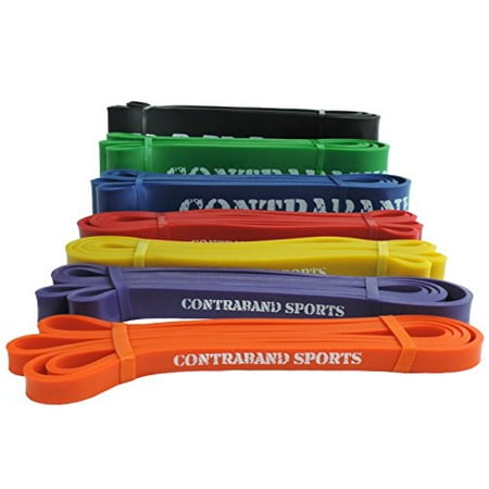 Contraband Sports 7419 Resistance Bands, Weight Lifting Bands, Powerlifting Bands, Pullup Bands, and Yoga Stretch