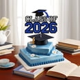 thumbnail image 4 of Decoración para tartas Calarjeta Blue Glitter de la clase 2026, felicidades al graduado, 4 of 7
