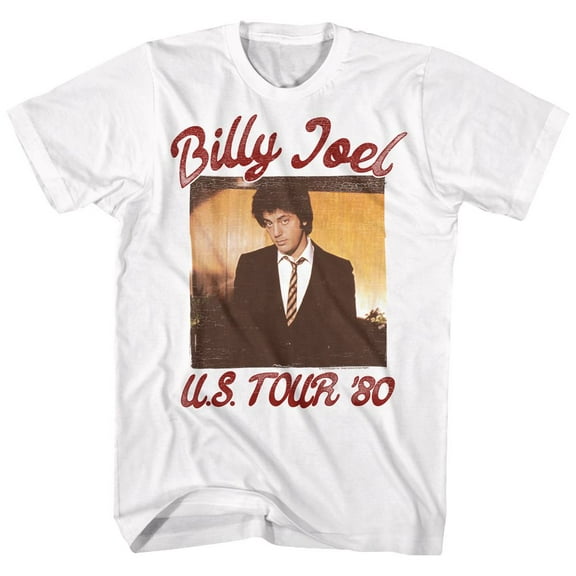 Billy Joel 81 Tour White Adult T-Shirt 4Xl