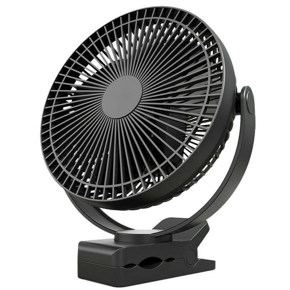 Ventilador de flujo de aire con clip, batería recargable USB de 5 pulgadas