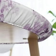 thumbnail image 5 of YFYANG Round Fitted Table Cloth, Waterproof Vintage Purple Floral Pattern Polyester Table Cover, Indoor Outdoor Decorative Tablecloths with Elastic Edge, 5 of 7