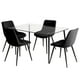 thumbnail image 1 of Comedor 4 Silla Velvet Mesa Cristal Minimal Estructura Acero negro, 1 of 8
