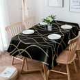 thumbnail image 2 of Twisted Lines Art Black Background Wedding Decorative Kitchen Waterproof Tablecloth Gourmet Party Dining Table Cover Cloth, 2 of 7