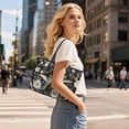 thumbnail image 7 of TSOVTHRID Hummingbird Daisy Floral Print Tote Bags for Women Top Handle Satchel Purses Set Black Hobo Shoulder Handbag with Matching Leather Wallet for Shopping, 7 of 7